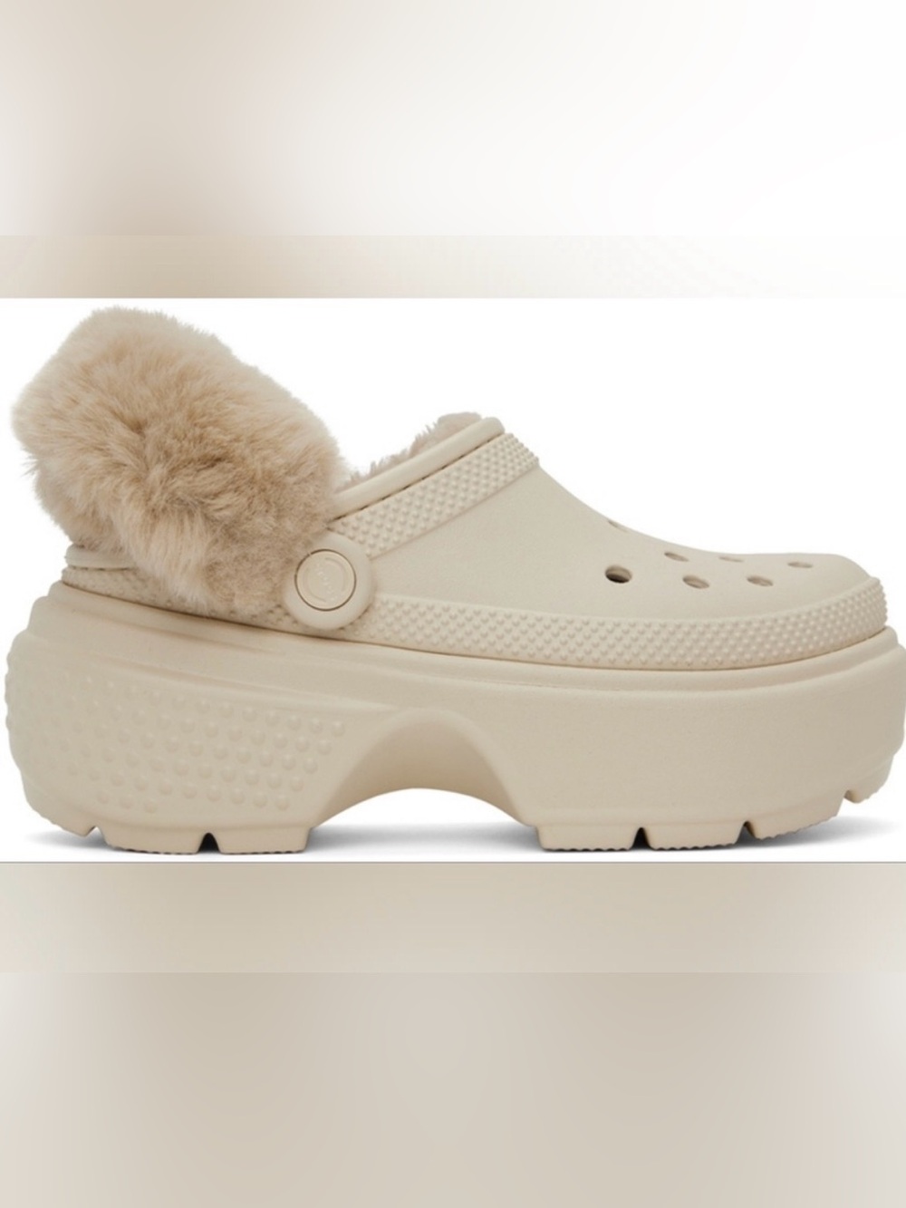 CROCS Stomp Lined Clogs in Stucco Color. Size: M-7; W-9.